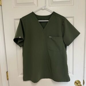 Figs Catarina One Pocket Scrub Top- Moss